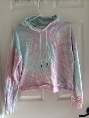 Kids Pastel Tie-Dye Hoodie Sweatshirt - Mint, Pink & Lavender